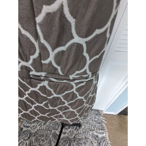 3 Sisters Jacket Coat S(4-6) Open Front Dressy USA Made Geometric Taupe Brown - Picture 7 of 15